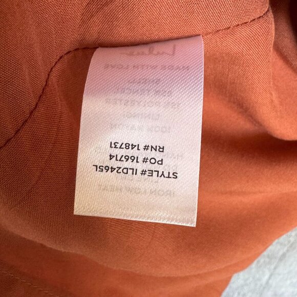 Lulus Charming Adoration Brown Off The Shoulder Bow Tiered Midi Dress Size XL - Picture 14 of 14